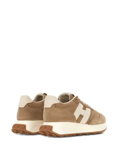 Hogan Low Top Sneakers With Rubber Sole And Suede Upper