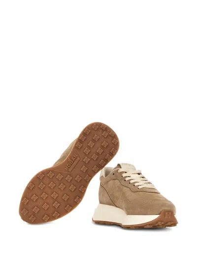 Hogan Low Top Sneakers With Rubber Sole And Suede Upper