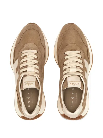 Hogan Low Top Sneakers With Rubber Sole And Suede Upper