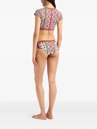 La Doublej Boy Floral-print Bikini Bottoms