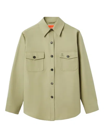 La Doublej Embroidered Cotton Jacket In Green