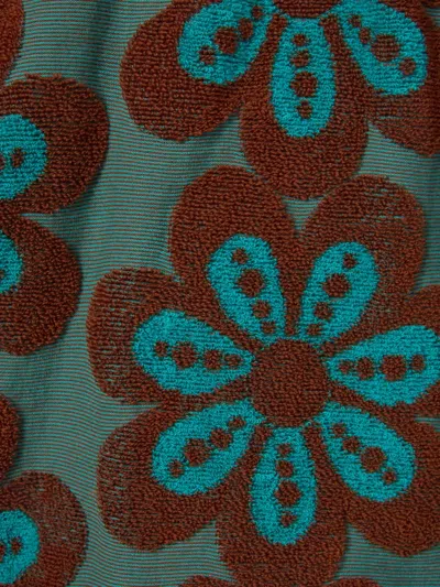 La Doublej Flower-print Pull-up Shorts