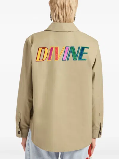 La Doublej Embroidered Cotton Jacket In Green