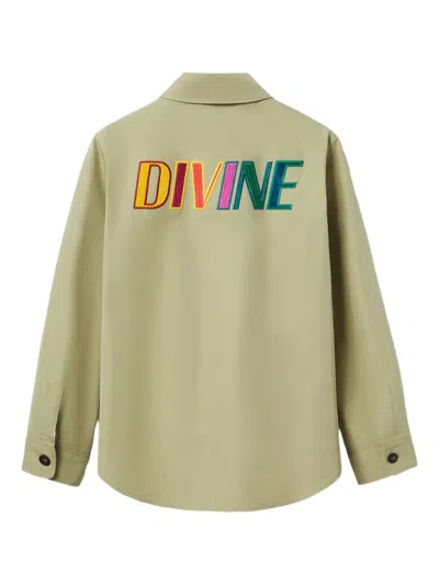 La Doublej Embroidered Cotton Jacket In Green