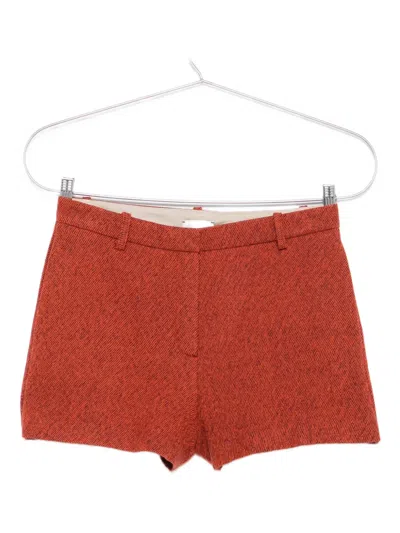 Alysi Twill Tailored Shorts In Orange