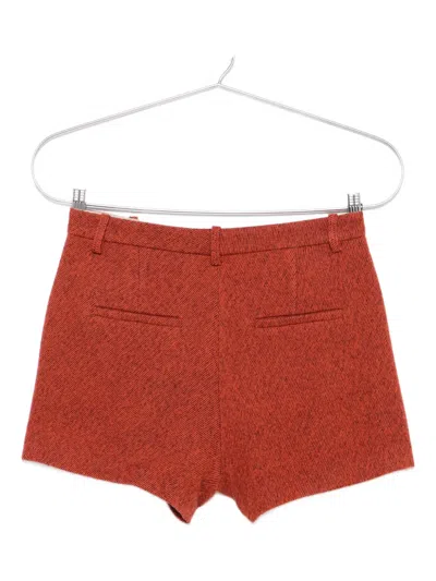 Alysi Twill Tailored Shorts In Orange