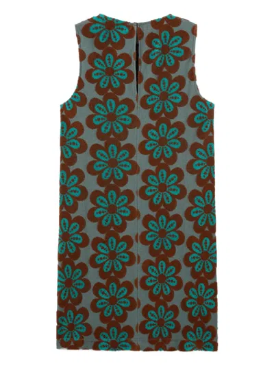 La Doublej Racer Floral-print Mini Dress In Multi