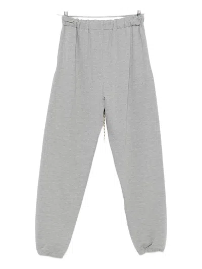 Alysi Drawstring Track Pants In Gray