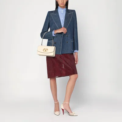 Valentino Garavani Women Double-breasted Denim Jacket In Blue