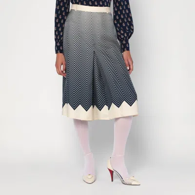 Valentino Patterned Skirt In Black