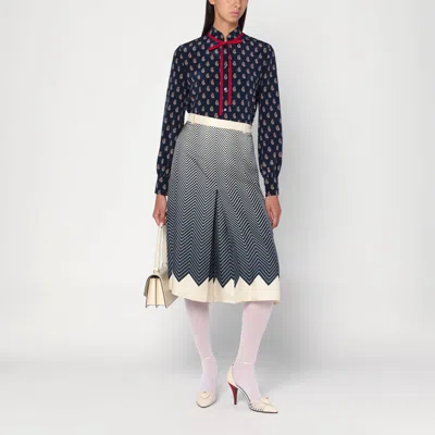 Valentino Patterned Skirt In Black