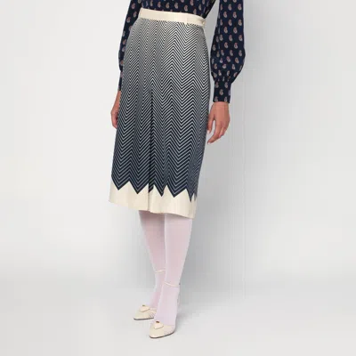 Valentino Patterned Skirt In Black