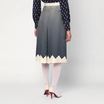 Valentino Patterned Skirt In Black