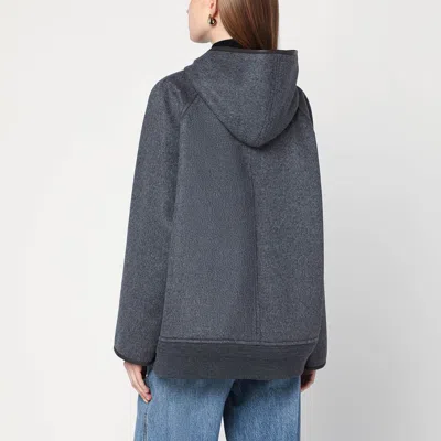 Bottega Veneta Grey Wool Hooded Jacket