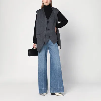 Bottega Veneta Reversible Grey Wool Vest
