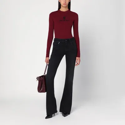 Balenciaga Ribbed Crewneck Long-sleeved Fitted Top