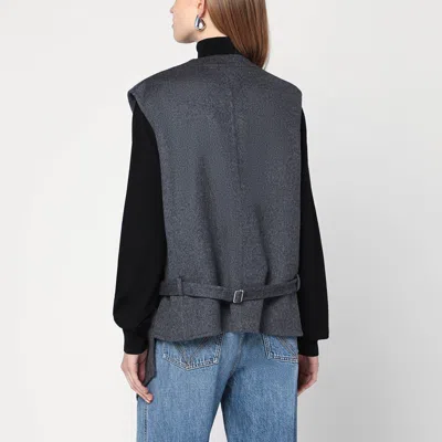 Bottega Veneta Reversible Grey Wool Vest