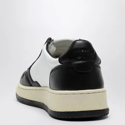 Autry Low-top Sneakers With Textured And Smooth Leather Design In White