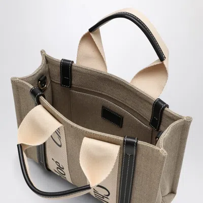 Chloé Woody Little Bag In Beige Canvas