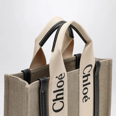 Chloé Woody Little Bag In Beige Canvas