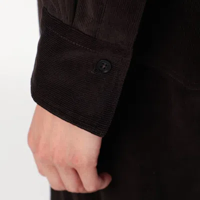 Ferragamo Brown Shirt In Ribbed Velvet Women In Brown