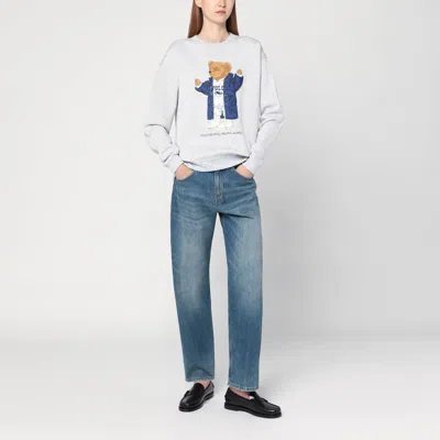 Polo Ralph Lauren Ls Cable Cn-long Sleeve-pullover Sweatshirts Grey In Gray