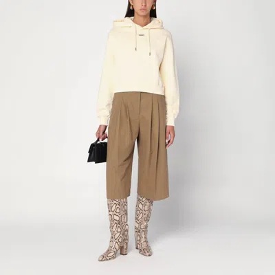Jacquemus Cotton Hoodie With Drawstring Hood And Ribbed Details