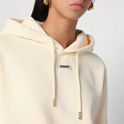 Jacquemus Cotton Hoodie With Drawstring Hood And Ribbed Details