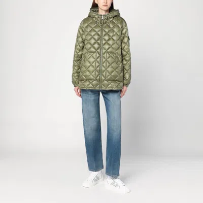Moncler Green Quilted Jacket In Nylon