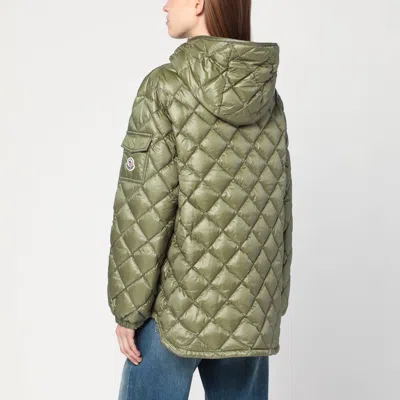 Moncler Green Quilted Jacket In Nylon