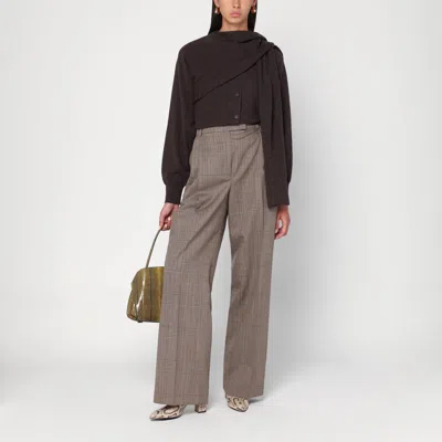 Rohe Trousers In Prince Of Wales Check In Brown