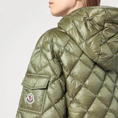 Moncler Green Quilted Jacket In Nylon