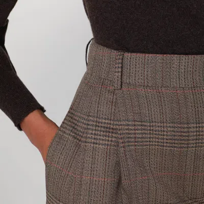 Rohe Trousers In Prince Of Wales Check In Brown