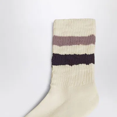 Golden Goose Ivory Socks In Cotton Blend In Neutral