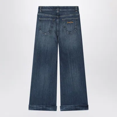 Golden Goose Dark Blue Washed-out Jeans In Blue