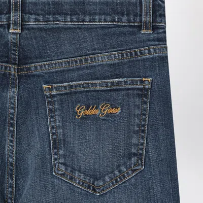 Golden Goose Dark Blue Washed-out Jeans In Blue