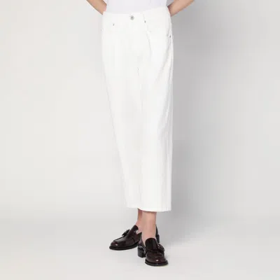 Brunello Cucinelli White Cotton Trousers