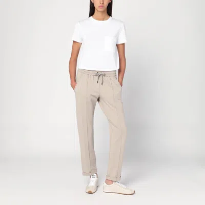 Brunello Cucinelli Beige Cotton Joggers