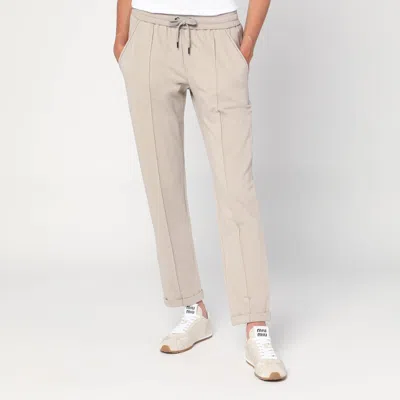 Brunello Cucinelli Beige Cotton Joggers
