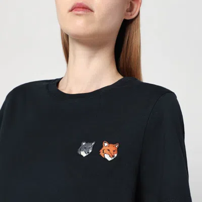 Maison Kitsuné Double Fox Head Patch Cropped T-shirt