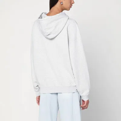 Anine Bing Harvey Logo Print Hooded Sweatshirt In White