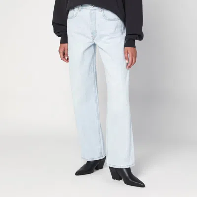 Anine Bing Womens Ultra Bleached Manon Wide-leg Denim Jeans