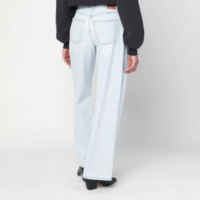 Anine Bing Womens Ultra Bleached Manon Wide-leg Denim Jeans