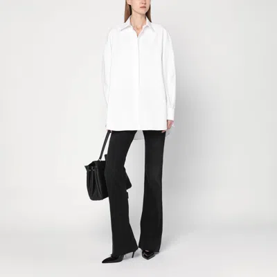 Givenchy Oversized Shirt In Poplin With Open Back In White