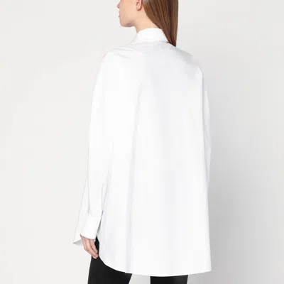 Givenchy Oversized Shirt In Poplin With Open Back In White