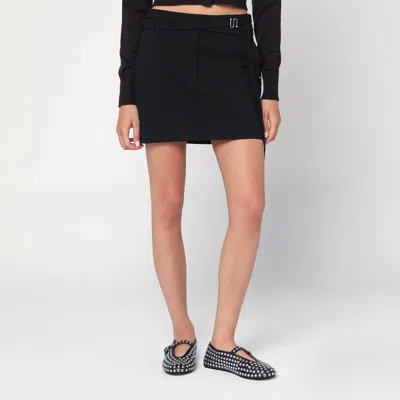 Sportmax Black Mini Skirt In Wool