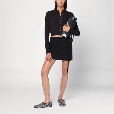 Sportmax Black Mini Skirt In Wool