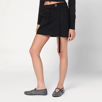 Sportmax Black Mini Skirt In Wool