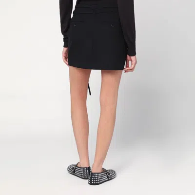 Sportmax Black Mini Skirt In Wool