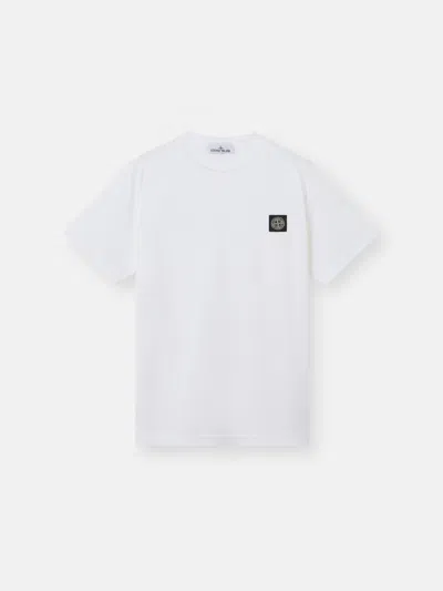Stone Island Logo Patch T-shirt In White